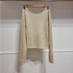 Top NAPOLES Lurex Beige - TIENDA BELLA CIAO