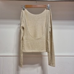 Top NAPOLES Lurex Beige - tienda online