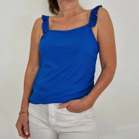 Musculosa ORIANA Azul - comprar online