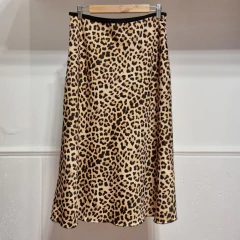 Falda EUROPA Leopardo Saten - comprar online