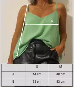 Musculosa MARIBEL Verde - TIENDA BELLA CIAO