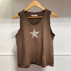 Musculosa WASHED OUT ESTRELLITA - TIENDA BELLA CIAO