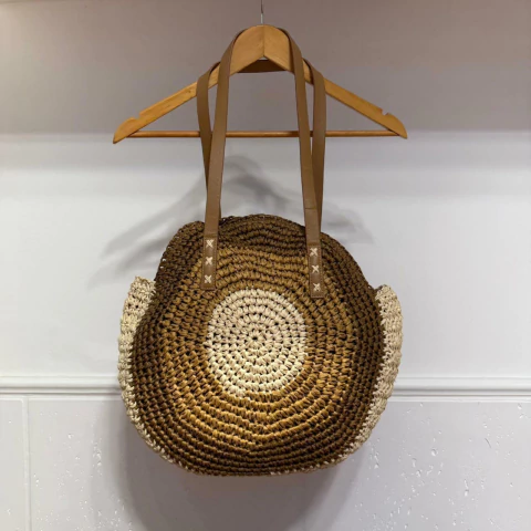 Cartera CIRCULOS rafia - comprar online