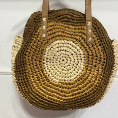 Cartera CIRCULOS rafia