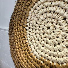 Cartera CIRCULOS rafia - tienda online