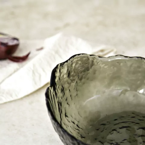 BOWL VIDRIO LEAVES 16 CM