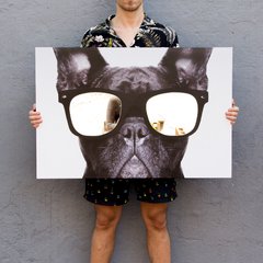 Cuadro con Espejos - Bulldog Francés Negro
