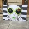 Cuadro con Espejos - Rayada Verde Limón