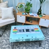 Mesa Ratona Cassette - Turquesa - Vacía, Sin Frase