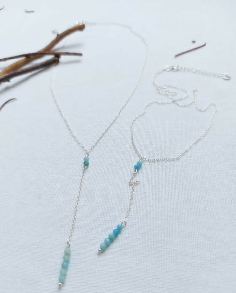 Colar gravatinha com cristais swarovski