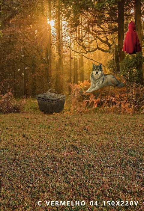 Fundo fotográfico Chapeuzinho Vermelho - 04