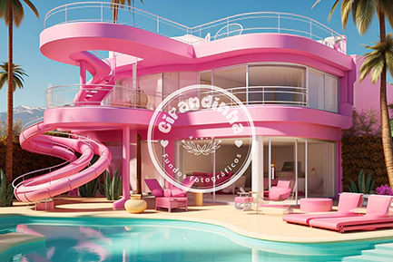 Fundo Fotográfico Casa Da Barbie-2023409