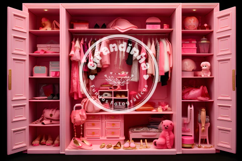 Fundo Fotográfico Closet da barbie-2023614