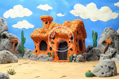 Fundo Fotográfico dos Flintstones Ref.140