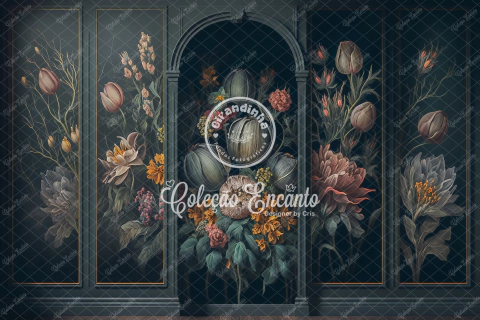 Fundo Fotográfico Parede Floral - 4