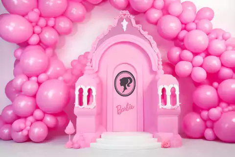 Fundo fotográfico castelo da barbie
