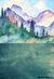 Fundo fotográfico Montanha Watercolor - 02