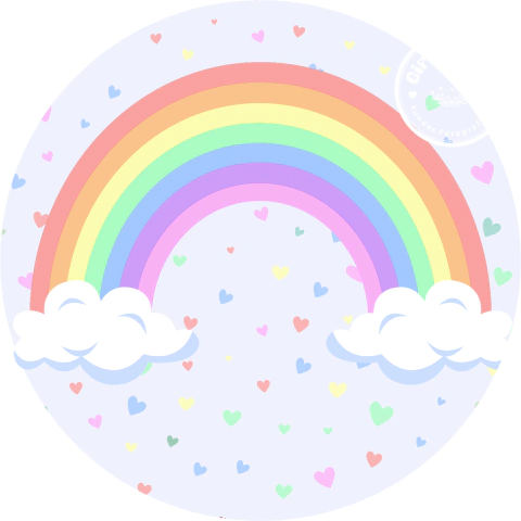 Painel Redondo Arco Íris - Ref. 03