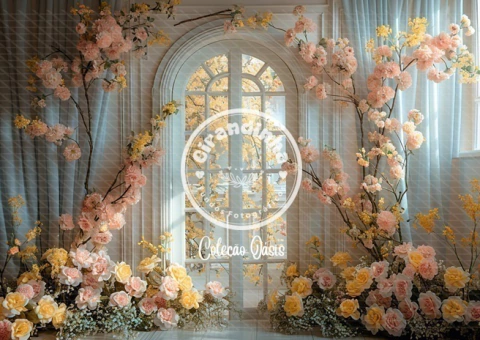 Fundo Fotográfico REF_OM-0724425 Floral Oásis