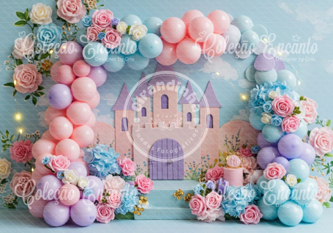 Fundo fotográfico Tema Castelo Colecao encanto Ref. CIR113 - comprar online