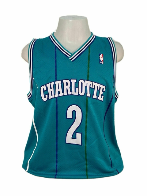 CAMISA CHARLOTTE HORNETS HARDWOOD CLASSICS 2015 JOHNSON ORIGINAL DA ÉPOCA