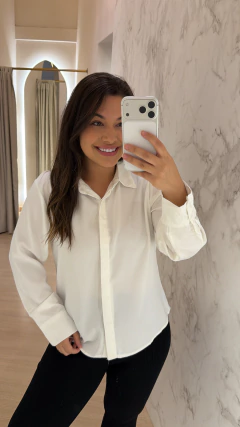 CAMISA CETIM BRANCA