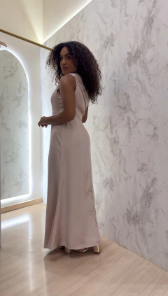Imagem do VESTIDO LONGO CETIM NULA MANGA