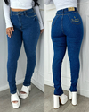 #128 CALÇA SAL E PIMENTA PREMIUM ESCURA BOTÃO DOURADO - comprar online
