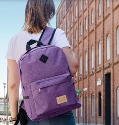 MOCHILA CANVA VIOLETA MELANGE