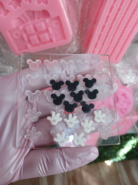 Acrilico para sprinkles mickey guante cabeza