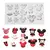 Molde de silicona mickey y minnie bebe guante taza donas vestido caras medida de las figuras entre 2 y 4 cm aprox - comprar online