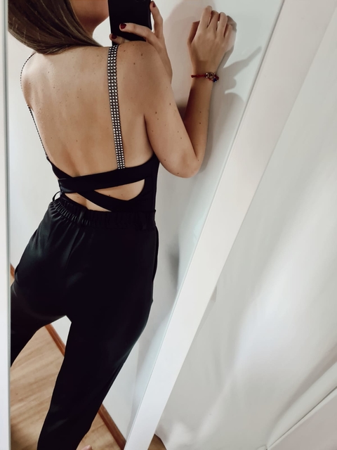 Body cruce tiras strass