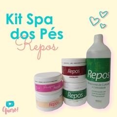 Kit 4 Spa dos Pés Repos - 3 itens Removedor cuticula, esfoliante, creme de ureia - loja online
