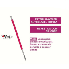 Espátula Mista De Inox Pink Isis Cutelaria