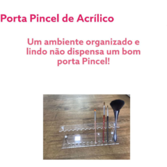 Porta pincel acrílico c/ furos G