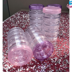 Porta Glitter Torre M com 5 Divisões Acrílico Vazio
