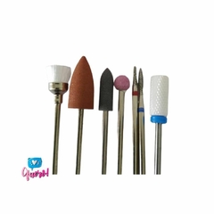 Kit 7 Brocas Profissionais Polidora Com Porta Brocas