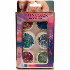 Kit Glitter Helen Color com 6 Unidades