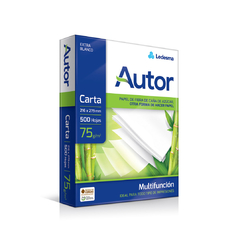 Resma Autor Para Carta 75gr 500 Hojas Papel Blanco