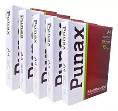Resma Punax A4 75 Gr 500 Hojas 21 X 29.7 Cm Blanco - comprar online