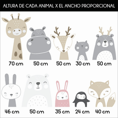 Animalitos Nórdicos con Estrellas ~ GRANDE + Medidor de Altura + NOMBRE personalizado en internet