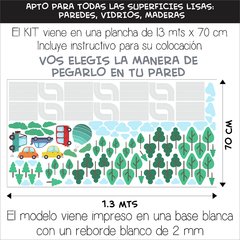 Autitos + Pista y Arboles + Medidor de Altura - Deconilos Vinilos