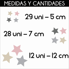 Imagen de Animalitos Nórdicos con Estrellas ~ GRANDE + Medidor de Altura + NOMBRE personalizado