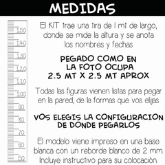 Animalitos Nórdicos con Estrellas ~ GRANDE + Medidor de Altura + NOMBRE personalizado - tienda online