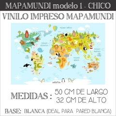 Mapamundi 50 cm ~ CHICO - Deconilos Vinilos