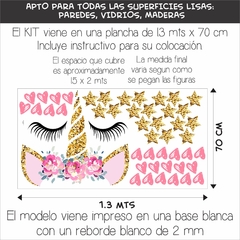 Unicornios ~ GRANDE + Medidor de Altura CON NOMBRE ~ MODELO 2 - Deconilos Vinilos