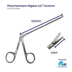 Pinza Hartman Alligator Premium Acero Aleman Bougies GDL Extraccion de Cuerpos extraños en Oido ORL - Bougies GDL MiLaringoscopio.com 