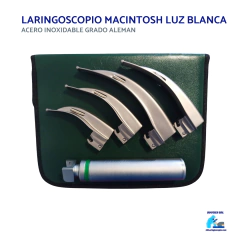 Imagen de Laringoscopio macintosh curvo fibra optica luz blanca mango standar