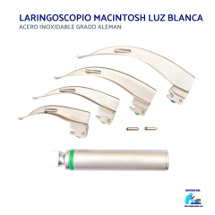 Laringoscopio macintosh curvo fibra optica luz blanca mango standar - comprar en línea