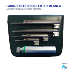 Imagen de Laringoscopio recto miller fibra optica luz blanco